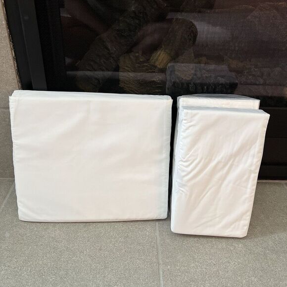 Ralph Lauren Flat Sheet Twin Standard Pillow Cases Organic Cotton Palmer Navy - Picture 3 of 3